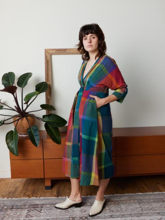 Rujuta Sheth Dresses & Skirts - NWT Rujuta Sheth Tara Wrap Dress, Madras Chex, Size XL/1X